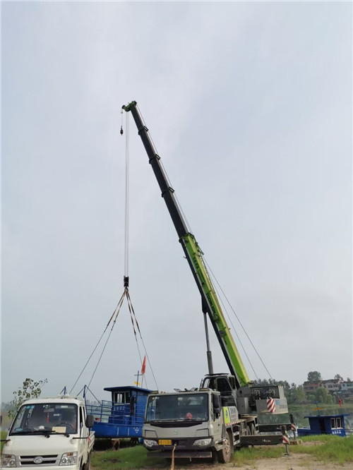 松滋市桥梁建设吊装案例